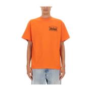 Aries Logo T-shirt, Regular Fit, 100% Bomull Orange, Herr