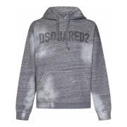 Dsquared2 Grå Stilren Bomullströja Gray, Herr