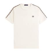 Fred Perry Kontrast Ribbad Ringer T-shirt Beige, Herr