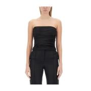 Moschino Elegant Draperad Topp i Olika Färger Black, Dam