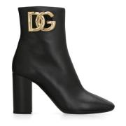 Dolce & Gabbana Nappa Ankelboots Skuren Detalj Black, Dam