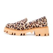 Cesare Gaspari Chunky Platform Loafers - Leopard Multicolor, Dam