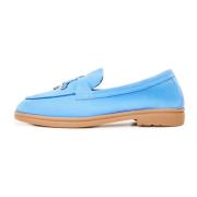 Cesare Gaspari Klassiska platta loafers - Ljusblå Blue, Dam