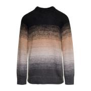 Laneus Multifärgad Crewneck Tröja Mohair Blandning Multicolor, Herr