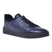 Baldinini Trainers in dark blue quilted leather and leather Blue, Herr