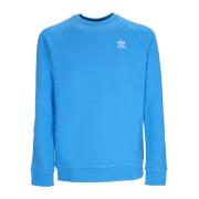 Adidas Blå Crewneck Sweatshirt med Trefoil Logo Blue, Herr