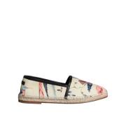 Dolce & Gabbana Beige Canvas Slip-On Espadrillos Skor Multicolor, Herr