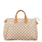 Louis Vuitton Vintage Pre-owned Belagd canvas handvskor Beige, Dam