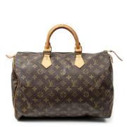 Louis Vuitton Vintage Pre-owned Belagd canvas handvskor Brown, Dam