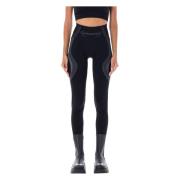 Misbhv Svarta aktiva leggings med dekorativa band Black, Dam