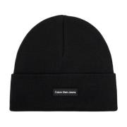 Calvin Klein Herr Höst/Vinter Polyester Patch Hatt Black, Herr