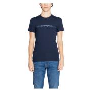 Emporio Armani Herr Crew Neck T-shirt Höst/Vinter Blue, Herr