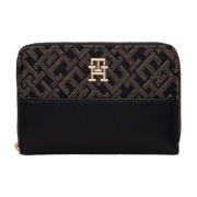 Tommy Hilfiger Jacquard Dam Plånbok Höst/Vinter Kollektion Black, Dam