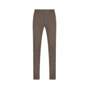 PT Torino Brun Slim Fit Bomull Byxor Brown, Herr