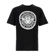 Balmain Klassisk Svart Bomull T-shirt Black, Herr