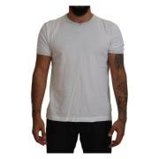 Dolce & Gabbana Vit Bomull Kortärmad T-shirt White, Herr