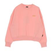 Propaganda Rosa Logo Crewneck Sweatshirt Långärmad Pink, Dam