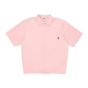 Nike Pink Bloom Button-down Kortärmad Skjorta Pink, Herr