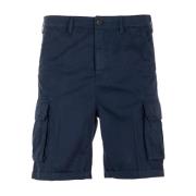 40Weft Blå Cargo Bermuda Shorts Blue, Herr