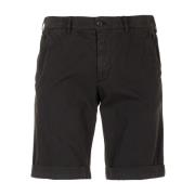 40Weft Svarta Chino Bermuda Shorts för Män Black, Herr