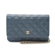 Chanel Vintage Pre-owned Laeder chanel-vskor Blue, Dam