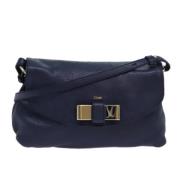 Chloé Pre-owned Pre-owned Laeder crossbodyvskor Blue, Dam