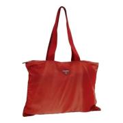 Prada Vintage Pre-owned Nylon totevskor Red, Dam