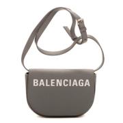 Balenciaga Vintage Pre-owned Laeder axelremsvskor Gray, Dam