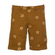 40Weft Brun Chino Bermuda Shorts för Män Brown, Herr