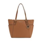 Michael Kors Elegant Läder Toteväska Brown, Dam