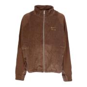 Nike Corduroy Fleece Full-zip Jacket Brun Brown, Dam