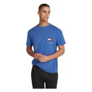 Tommy Hilfiger Blå Casual T-shirt med Logodesign Blue, Herr