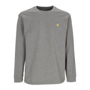 Carhartt Wip Chase Långärmad T-shirt Mörkgrå Gray, Herr