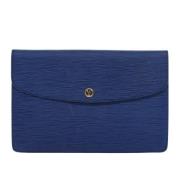 Louis Vuitton Vintage Pre-owned Laeder kuvertvskor Blue, Dam