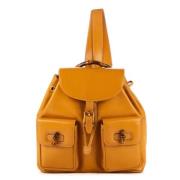 Gucci Vintage Pre-owned Laeder axelremsvskor Yellow, Dam