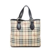 Burberry Vintage Pre-owned Belagd canvas handvskor Beige, Dam