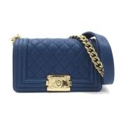 Chanel Vintage Pre-owned Tyg axelremsvskor Blue, Dam