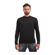 Dsquared2 Stilig Pullover Tröja för Män Black, Herr