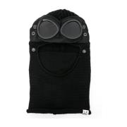 C.p. Company Svart Ull Goggle Balaclava Tröja Black, Herr