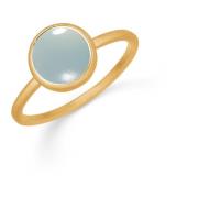 Frk. Lisberg Aqua Chalcedon Petite Ring Yellow, Dam