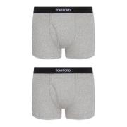 Tom Ford Märkesboxers tvåpack Gray, Herr