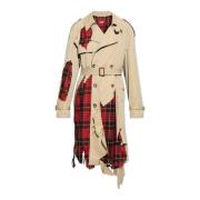 Alexander McQueen Trenchcoat med ullinsatser Red, Herr