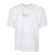 Stone Island Gradient Logo T-Shirt White, Herr