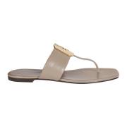 Tory Burch Stiliga Sandal Tofflor Beige, Dam