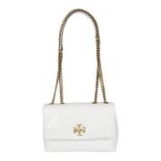 Tory Burch Diamant Axelväska med Kira Design White, Dam