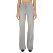 Ami Paris Ekologiska Flare Jeans Gray, Dam