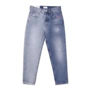 Amish Slim Fit Denim Jeans Two Face Blue, Herr