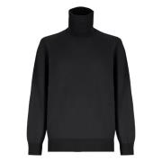 Laneus Merinoull Turtleneck Tröja Black, Herr