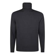 Drumohr Merino Turtleneck Tröja Black, Herr