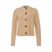 Weekend Mysig Kamel Cardigan för Kvinnor Brown, Dam